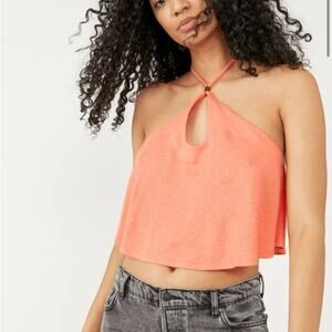 NEW Free People Crop Halter Long Weekend Top